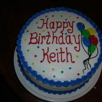 Birthday Balloons This cake was for a customer who wanted a simple birthday cake with balloons. She requested plain white cake with white buttercream icing...