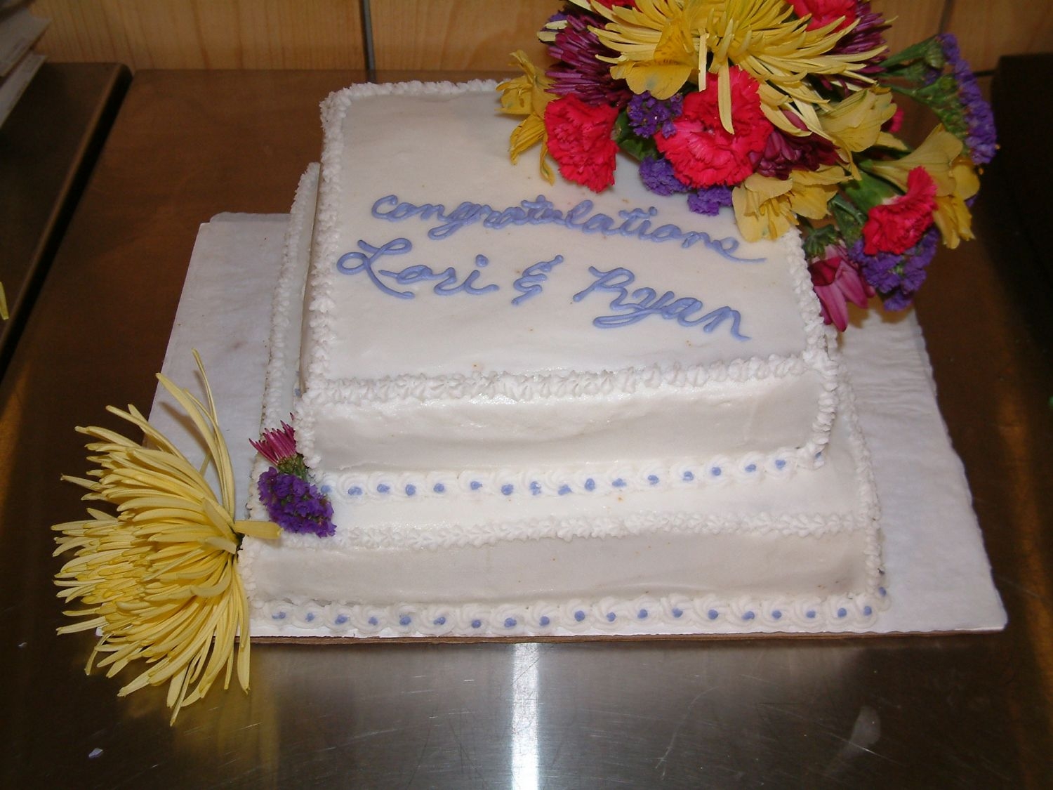 Bridal Shower ordered at the last minute and wanted tropical flowers. Did the best I could with what was available