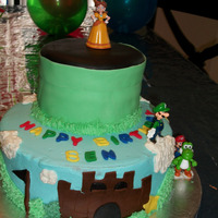 Super Mario B-Day Cake Got lots of ideas from existing cakes on this site. Thanks.