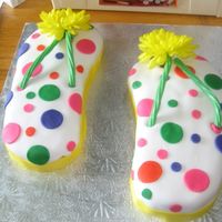 Flip Flop Cake My first cake with rolled fondant.