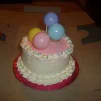 Smash Cake - Little Girl This was a last minute order for a smash cake and 8-inch b-day cake. Due same day as my daughter's first birthday party! I didn't...