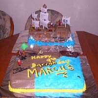 Pirate Themed Cakes The family I made these cakes for are really into the new movie Pirates of the caribbean. They ask If I could put Jonny Depp on the cake...