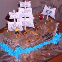 Pirate Cake Another view of the ship alone