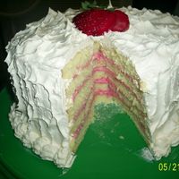 Strawberry Shortcake I quickly made this cake 2 days ago for my little family. It's gone already! It was so good! Just basic yellow cake mix baked in 5...