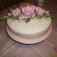 My Mother's 65Th Birthday This is one of my very first cakes. Sorry about the flowers, I was in such a hurry and I didn't have much time to arrange the flowers...