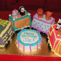 Jack's Train train is done with the pampered chef mini loaf pan (2 layers)