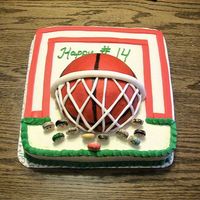 Basketball Birthday A friend asked me to make a basketball cake for their son. Although he was turning 14 they really liked the cake.