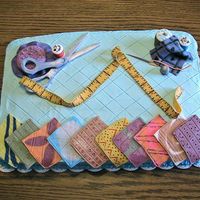 Quilter's Cake This cake I made for my grandma's 84th bday party. She has been a quilter all her life and so I had to "go down that alley&quot...