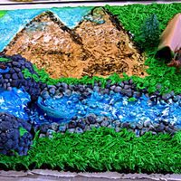 "gone Fishing" - Retirement Cake! This is a quirky Retirement Cake for a gentleman that has chosen fishing to pass the time of day! It is a 1/2 sheet cake decorated in...