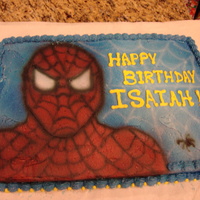 Spider Man Spiderman Cake for my grandsons 7th birthday.