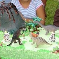 Dinosaur Birthday Cake This was a cake I did for my sons' birthdays. It was a lot of fun to make. I wanted the volcano to erupt but the recipe I had made the...