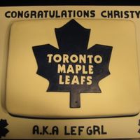 "she Shoots, She Scores!" French vanilla slab, cookies & cream filling, all MMF. Done for a true hockey lover's bridal shower.