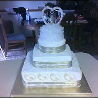 Grandparents 50Th I did two of the same cake for my gandparents 50th. They were both done in bc. You cant see it very well but there is a string of pearls...