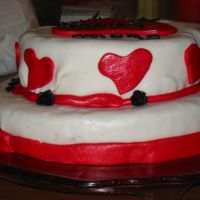 Mikayla's Celebration Cake this was my first experience with mmf- I colored the red with a package of koolaid