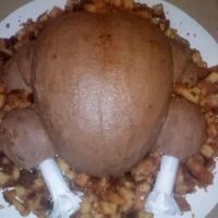 Another Turkey Picture This is my first turkey cake and I got the instructions from this website. I think it came out okay. I made it for a Thanksgiving Potluck...
