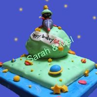 Marvin The Martian Chocolate cake covered with fondant, all decorations edible