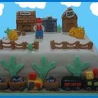 Cowboy Cake My friend and I made this cowboy themed cake