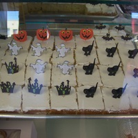 Halloween Cake Squares yellow cake butter cream icing