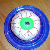 Eyeball Cake First one...Didn't take near as long as I thought that it would...