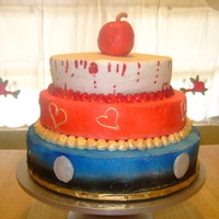 Twilight/new Moon Cake This is 3-tier cake featuring the elements of the 2 movies Twilight and New Moon. It is done in buttercreme, except for the apple on the...