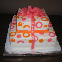 Graduation Cake This was a marble cake with buttercream filling. Covered with fondant, fondant decorations and bow.