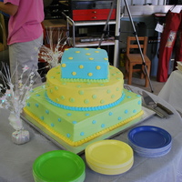 Birthday Cake marble cake with buttercream frosting and decorations
