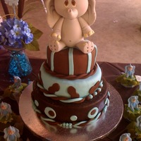 Elephant Baby Shower Cake This was for my sisters baby shower. Its decorated in fondant. Every tier was a different flavor.