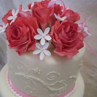 Gumpaste Roses And Stephanotis My first attempt at roses outside of class. Thanks for looking!