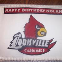 University Of Louisville Cardinals University of Louisville cake...all layers of fondant