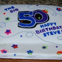 50Th Birthday Cake This was designed to match the party invitations.
