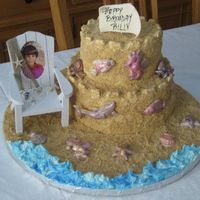 Sandcastle Cake Sandcastle cake for my lil bro who turned 35! His home is on the beach and he is the king of his castle! LOL thanks for looking!