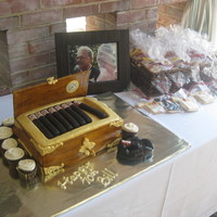 Humidor 70Th Birthday Cake this was for my daddy's 70th birthday. it was a wonderful day. my cake had a little shift when i had 2 stop short on the parkway! go...
