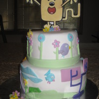 Wow Wow Wubbzy Cake Vanilla with vanilla buttercream. so fun to make! thanx 4 looking!