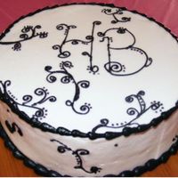 Stamped Cake I stamped this buttercream covered "sponge" cake for my daughter. Boy was she suprised when she tried to cut it and it bounced...