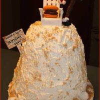 Cheeseburger In Paradise With a Christmas touch as well for a 40th birthday. Fondant accents, gumpaste adirondack chair. BC icing, coconut cake with bailey's...