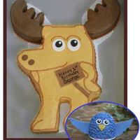 Moose A Moose And Little Zee Buttercream with fondant accents. Zee for the birthday boy.