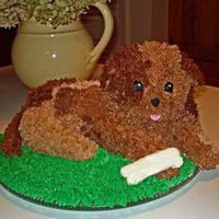 Daniel's Doggie Made with Hershey's chocolate cake recipe using lamb pan. And yes, the head started to hang and eventually fell off due to the weight...