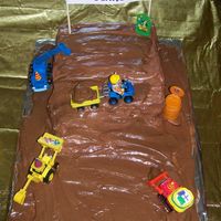 Bob The Builder I found this cute construction birthday set. I knew that I wouldn't have alot of time to decorate this cake so needed to keep the cake...