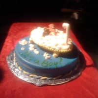 Baby In A Bath Tub my first cake 2 years ago with mmf