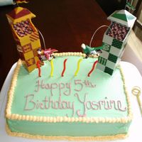 Harry Potter Themed Cake My daughter requested a harry potter party for her 5th birthday. I have only been decorating cakes for fun since July of 06, so I tried,...