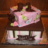 Bridal Shower I made this for a friends bridal shower. The top tier matches the party plates and the rest was inspired by cakesbyashley (who's cakes...