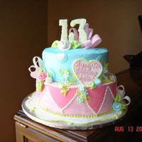 Addie's 13Th This one was for a friends daughter. I used her favorite colors and just tried to make it girly girl. She was happy with it. BC on French...