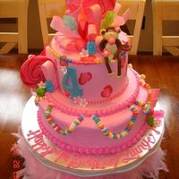 Lainye's Candy Cake This one was for my DD's 4 birthday. She wanted a "Candy Cake" so this is what I came up with. TFL!