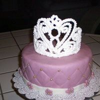 My Version Of Breanna's Princess Cake Used brea1026's idea for a princess cake. Thanks so much Breanna for all your help with the tiara. This was really a fun cake to make...