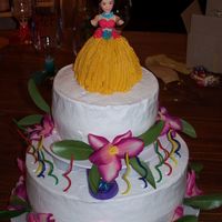 Hailee's Luau Birthday Cake I wanted her 13th birthday cake to be special, so the hula dancer was perfect for the top cake. I put artificial flowers instead of a...