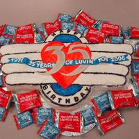 35Th Anniversary For Southwest Airlines I made this for a cake contest at work for the 35th anniversary for the company. The cake is made of three cakes that are double layered. I...