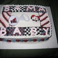 Bama Baby Quilt style Baby shower cake for an Alabama Fan