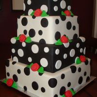Black/white Polka Dot Cake 