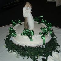 Wedding Cake After This is the cake after the family decorated it.