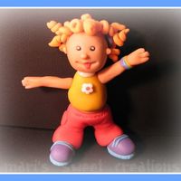 Teeny Bopper Practicing my first little girl, made out of gum paste!